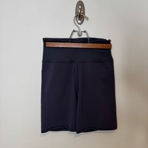Vuori Navy High-Rise Bike Shorts